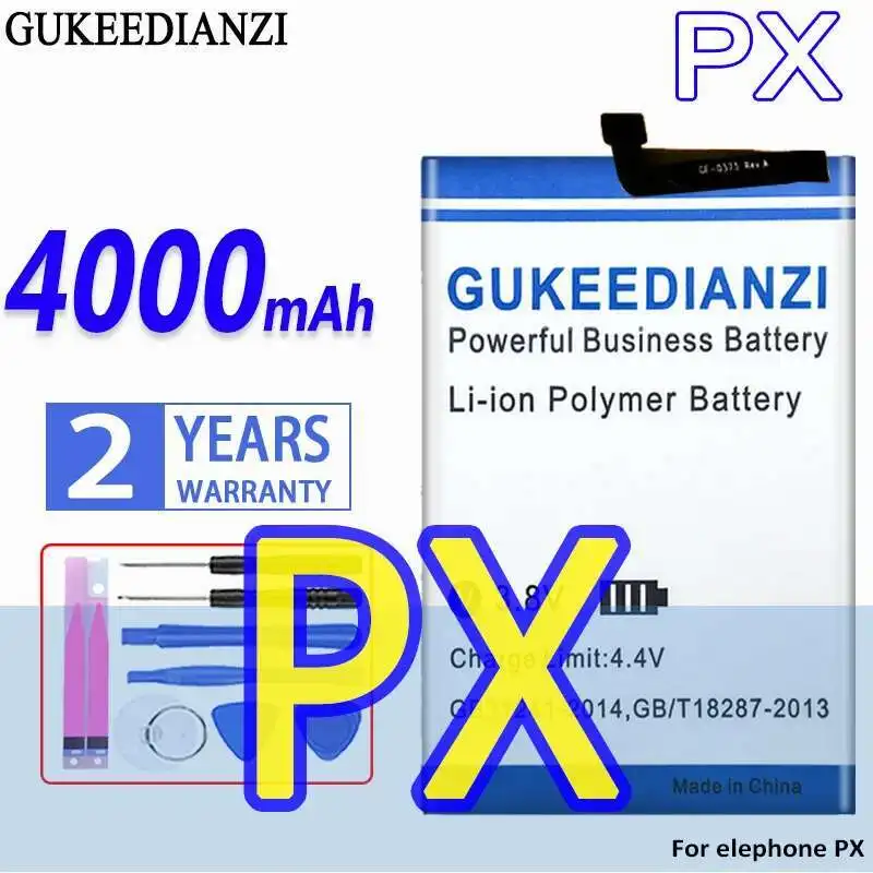 

4000Mah Mobile Phone Battery Reliable Replacement For Elephone PX