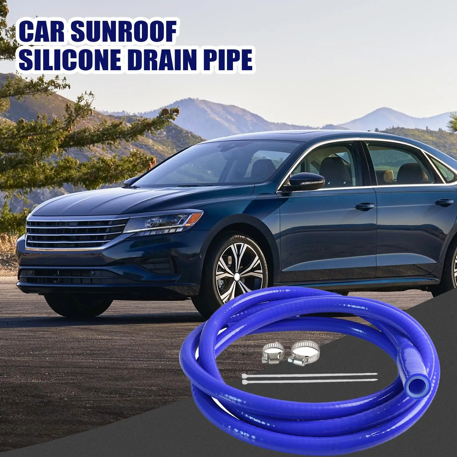 For All Volkswagen Models Sunroof Water Drain Tube Pipe 6.8 Ft Car Sunroof Drain Pipe Double Layer Silicone Hose For Truck