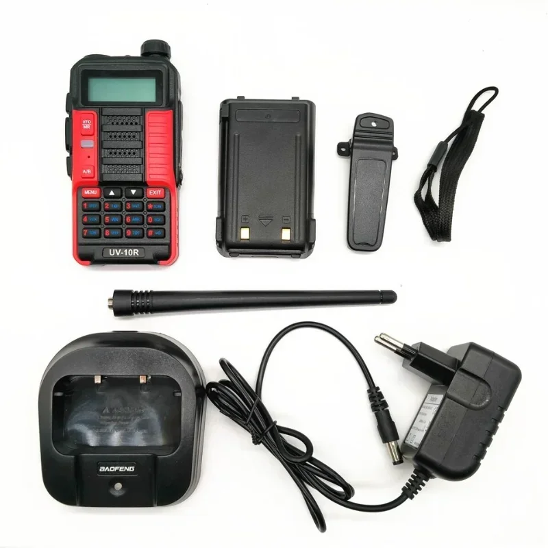 Original BaoFeng UV-10R Portable Radio V2 10W High Power UV 10R VHF UHF Dual Band Two Way CB Ham Radio Transceiver Walkie-Talkie