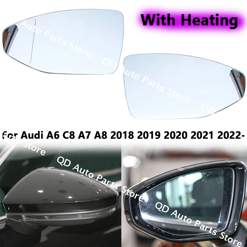 

Applicable to Audi A6 C8 A7 A8 2018-2022 - Heated side rearview mirror glass accessories 4KD857535A 4KD857536A