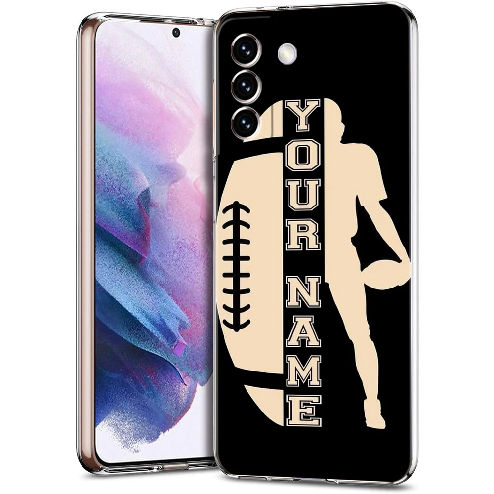 Phone Case For Samsung S24 Ultra S23 FE S22 S20 S21 5G S10 S9 Plus S10E S8 Soft Silicone Clear Rugby Ball Cover