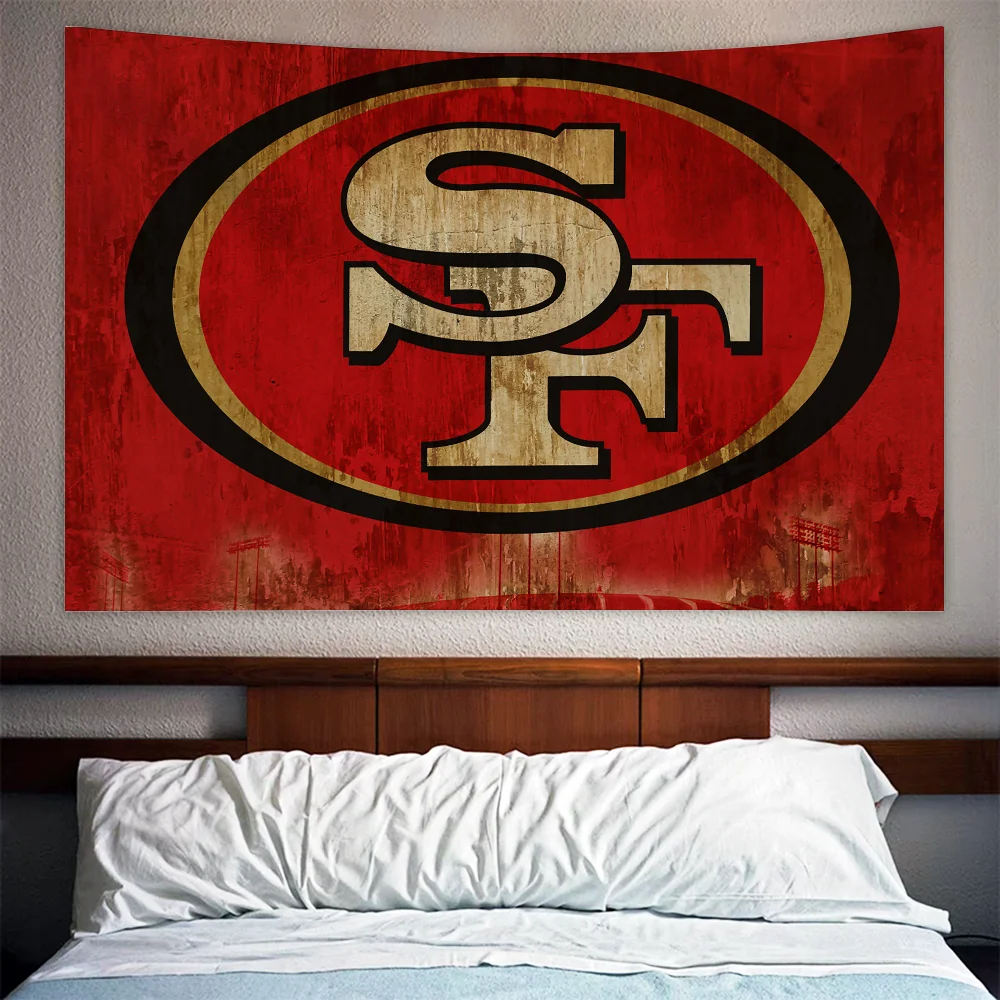 San Francisco 49ers Anime Tapestry Wall Hanging Decor Room Decorating Items Aesthetic Decoration Photo Wallpaper on the Wall Art