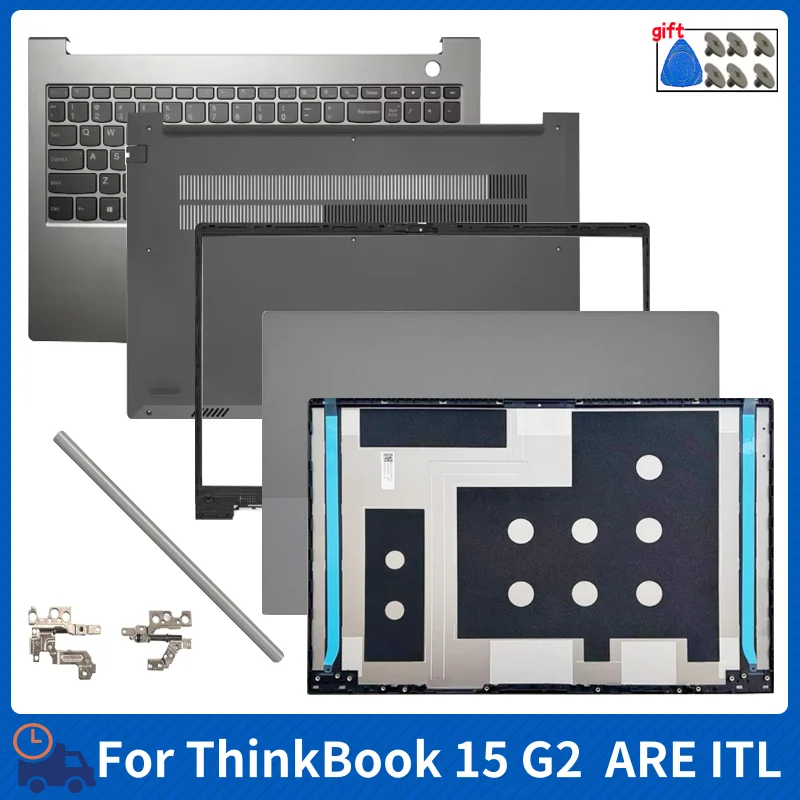 For ThinkBook 15 G2 ARE ITL New Laptop LCD Back Cover/Front Bezel/Palmrest/Hinge/Bottom Case/Keyboard Replace Rear Lid Top Case