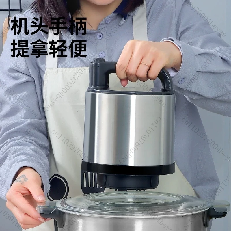 For Cassava Plantain Yam Pounding Machine Stainless Steel Pounder Fufu Maker African Household Kitchenware 6L