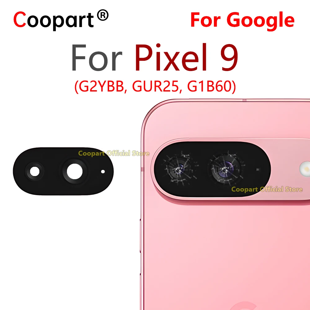 Coopart Back Camera Lens For Google Pixel 9 Rear Camera Glass Cover With Adhesive Sticker