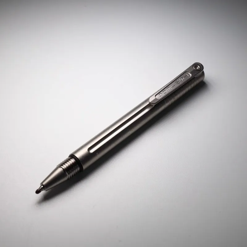 1 Piece Compact TC4 Titanium Alloy Signature Pen Pocket Ballpoint Pen Outdoor Travel EDC