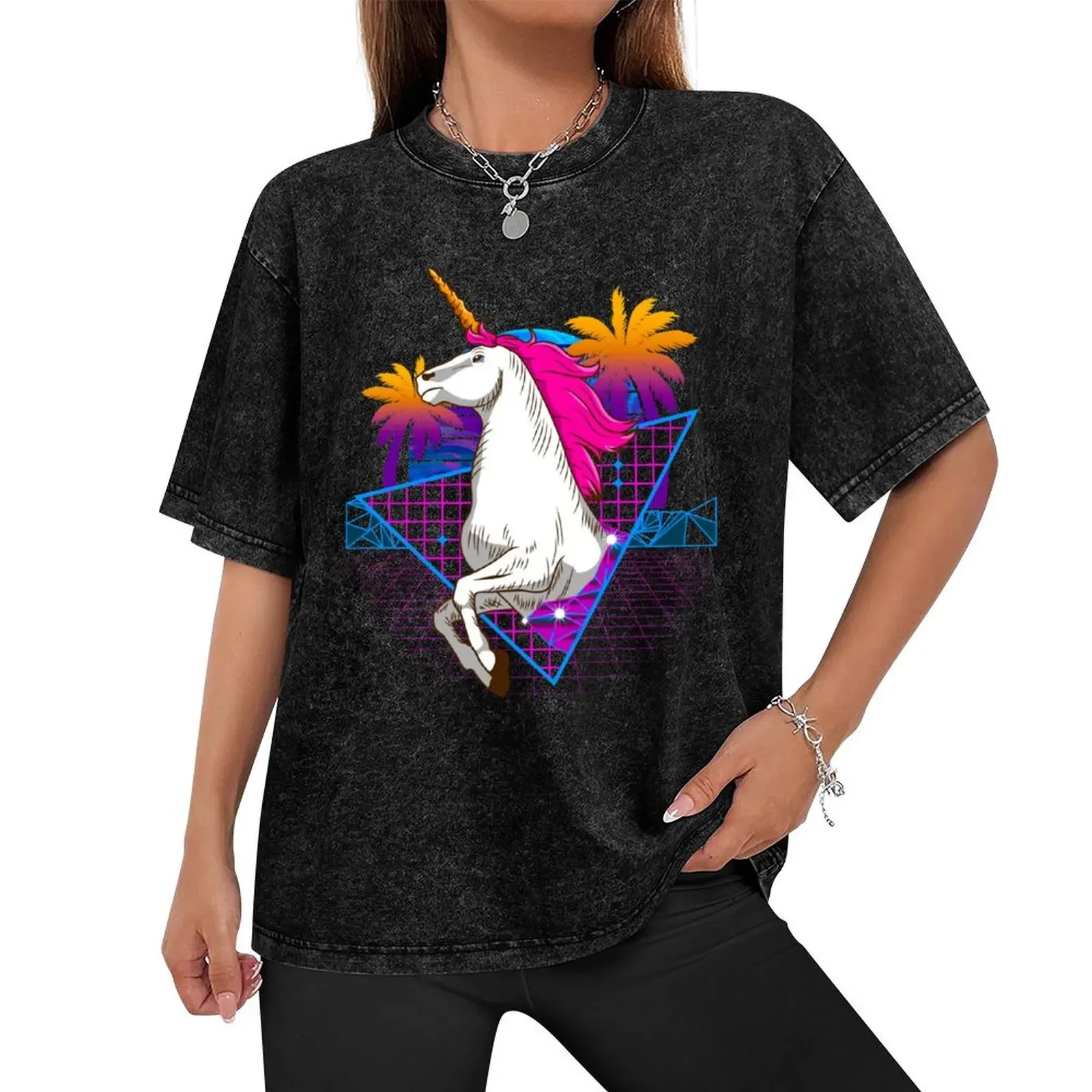 Unicorn Outrun Vaporwave/Synthwave Streetwear T-Shirt shirts graphic tees anime stuff mens designer clothes