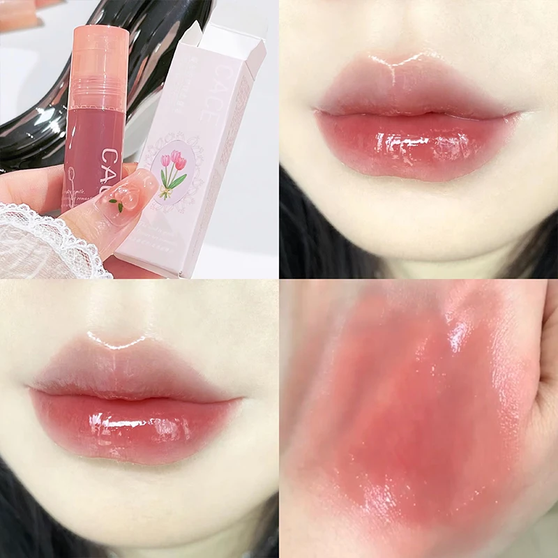 Clear Fruit Juice Lip Gloss Mirror Lip Glaze Moisturizing Makeup Crystal Jelly Liquid Lipstick Lasting Lip Oil Plumper Cosmetics