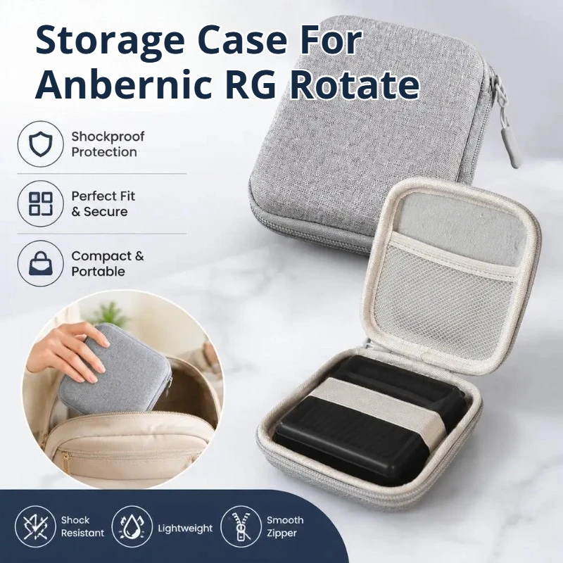 For Anbernic RG Rotate Storage Bag Case Antifall RGRotate Game Console Handheld Carry Bag Protective Cases Accessory