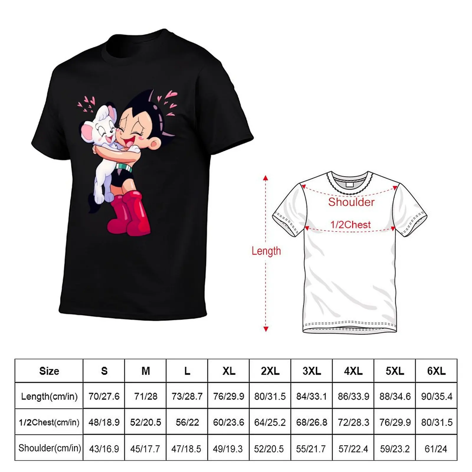 Astro Boy & Kimba the White Lion (T-Shirt/Sticker/Magnet/Button/Phone Case) T-Shirt essential t shirt blue archive men t shirts