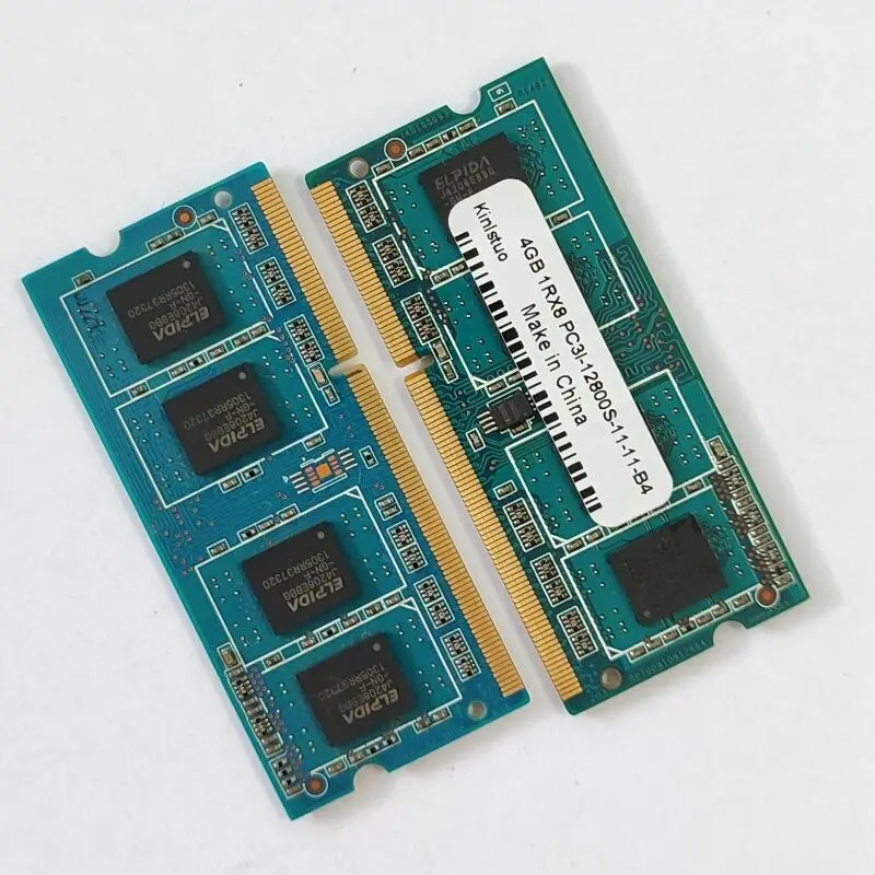 Kinlstuo RAM DDR3 4 Go 1600MHz mémoire pour ordinateur portable ddr3 4 Go 1jas8 PC3L-12800S-11-11-B4 mémoire pour ordinateur portable SODIMM 1.35V 204PIN