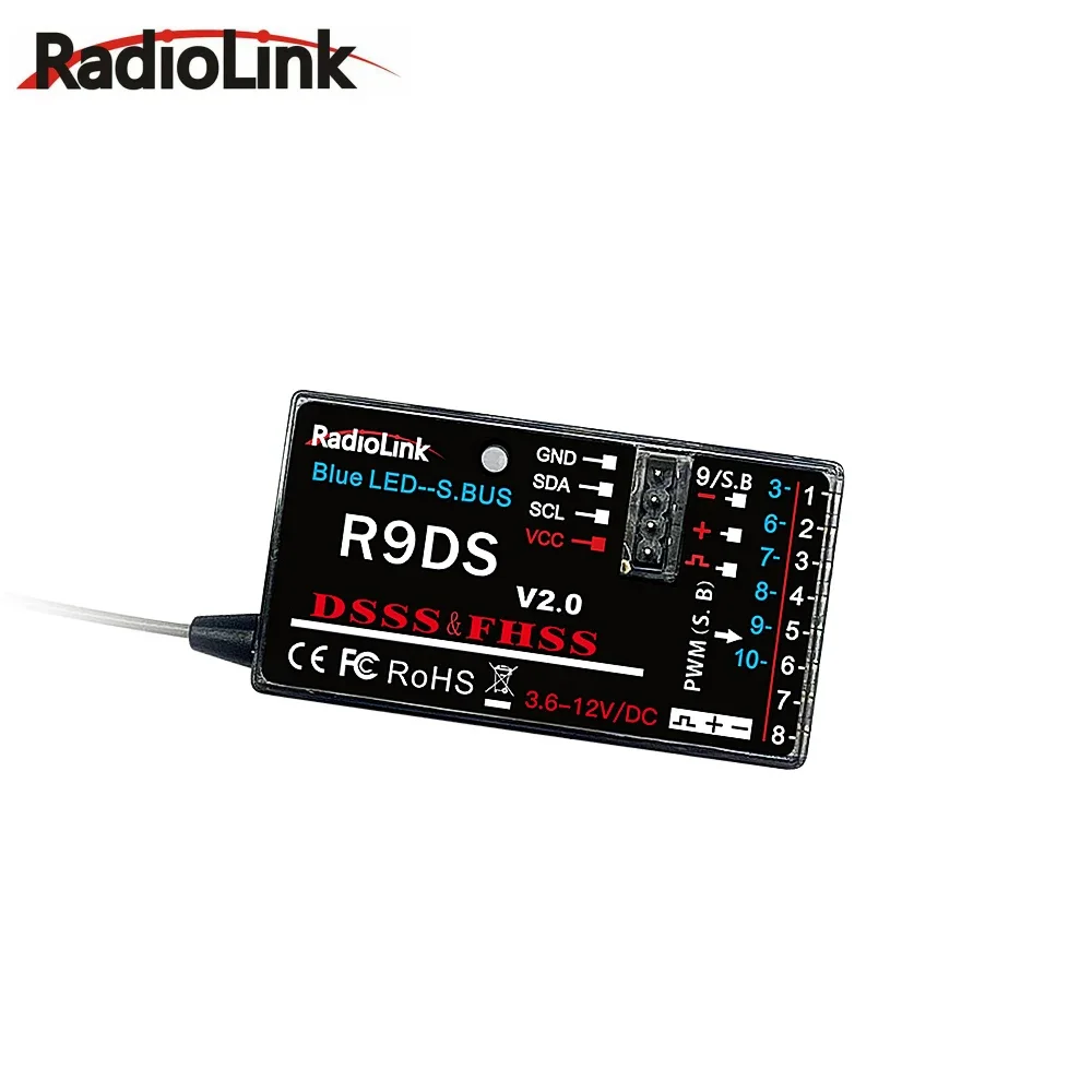 

Radiolink R9DS RC Receiver 9 Channels Flight Information Transmission SBUS/PWM/PPM Signal Compatible with AT9 AT9S AT10II AT10