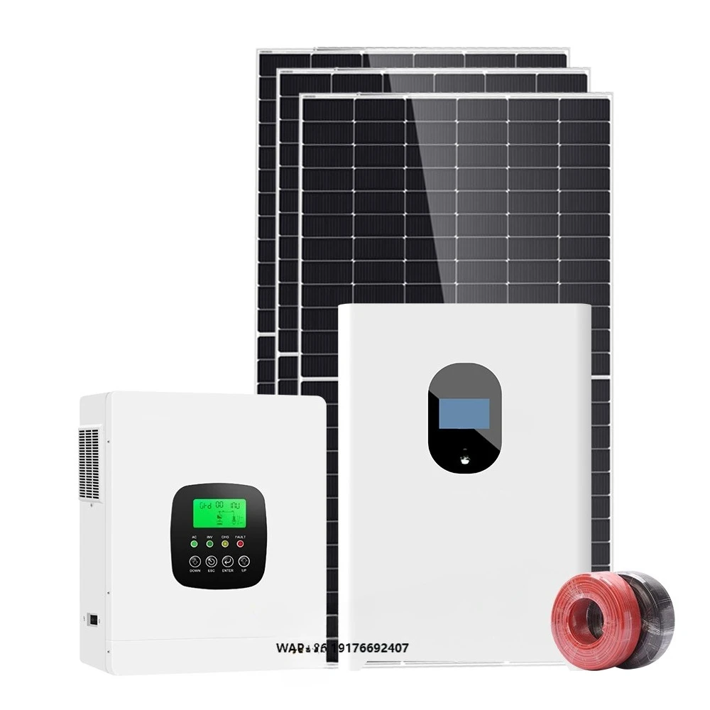 10kW 20kW 30kW solar power generation system complete set of hybrid 5Kw high voltage battery chamber system with inverter