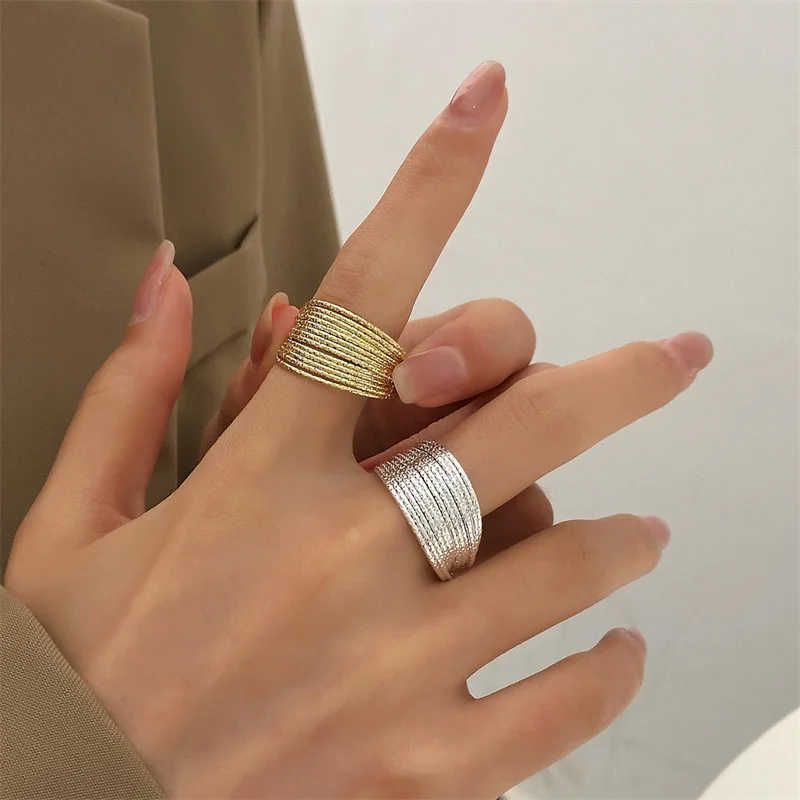 Hip Hop Punk Tassel Rings for Women Elegant Charm Vintage Unique Ring Tassel Ring Silver Color Rings Party Jewelry Gifts