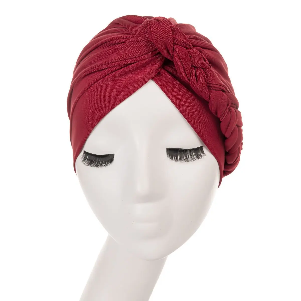 

for Women Hair Cover Twisted Braid Turban Hat Underscarf Beanies Caps Islamic Turban Head Scarf Women's Hijabs Muslim Turbante