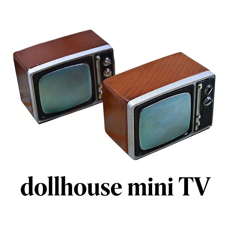 

Miniature, Dollhouse, Accessories, Furniture, Living Room Ornaments, Imitation Old-fashioned, Nostalgic Mini TV, Appliances