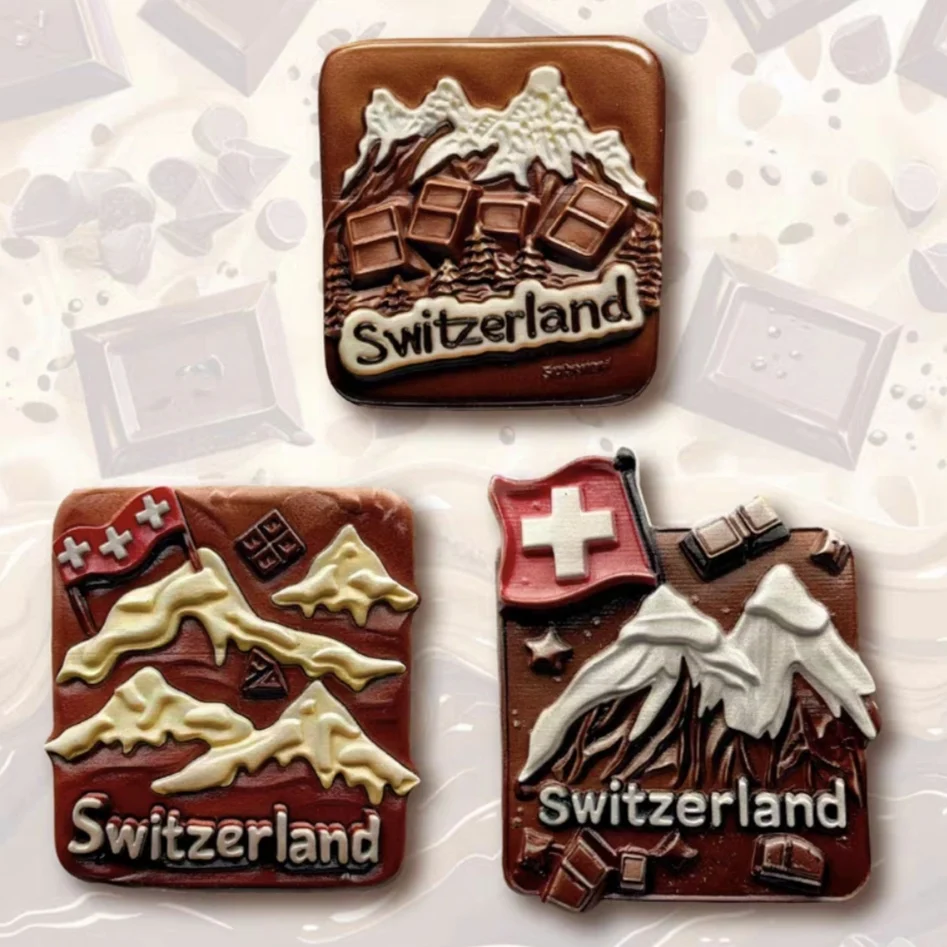 Europe Switzerland Resin 3D Fridge Magnets Tourism Souvenir Refrigerator Sticker Handicraft Gift Decoration Articles