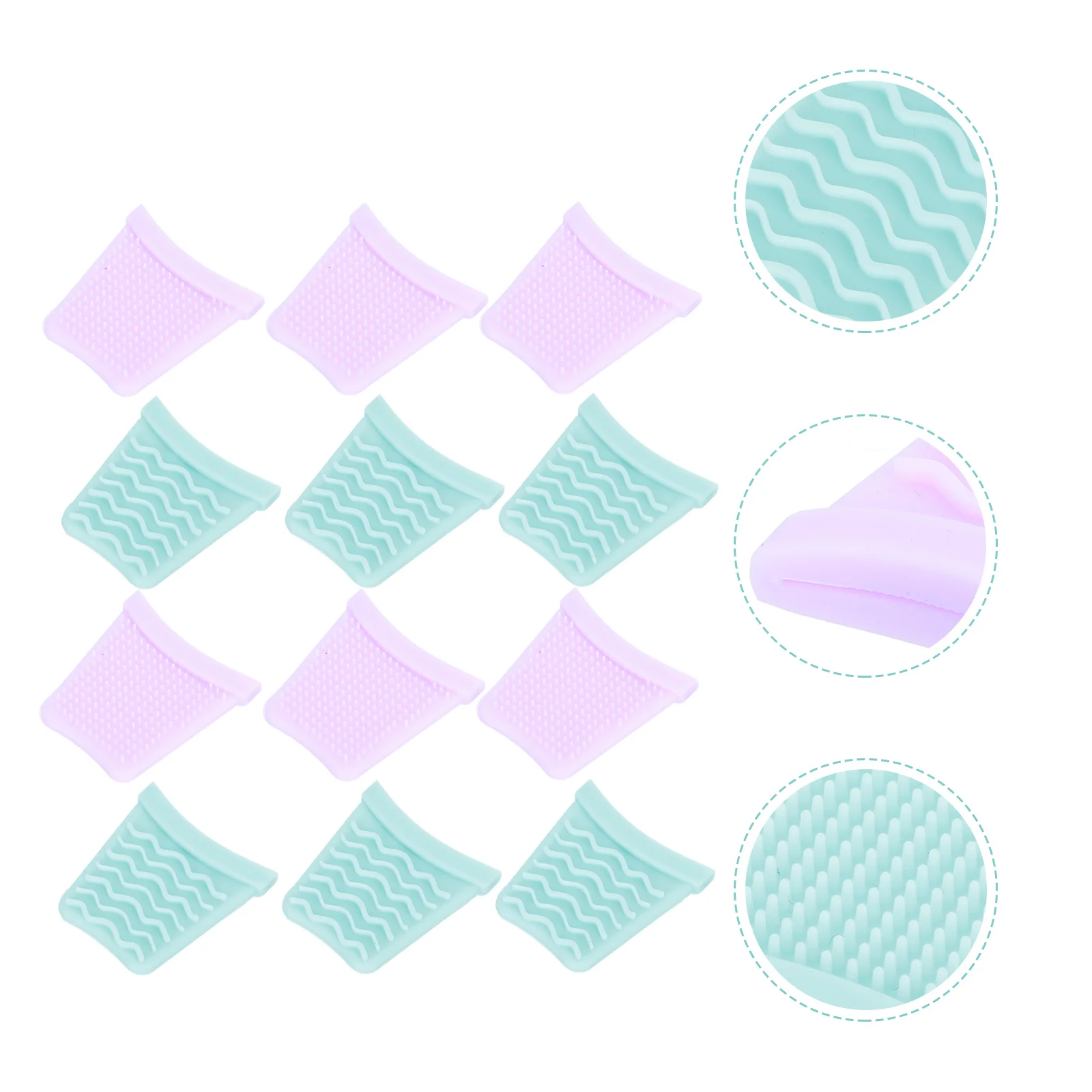 12 قطعة الغسيل سيليكون يغطي غمد بالموجات فوق الصوتية للوجه ملعقة الجلد تنظيف أداة الأغطية الواقية ملحقات العزل الحراري #5