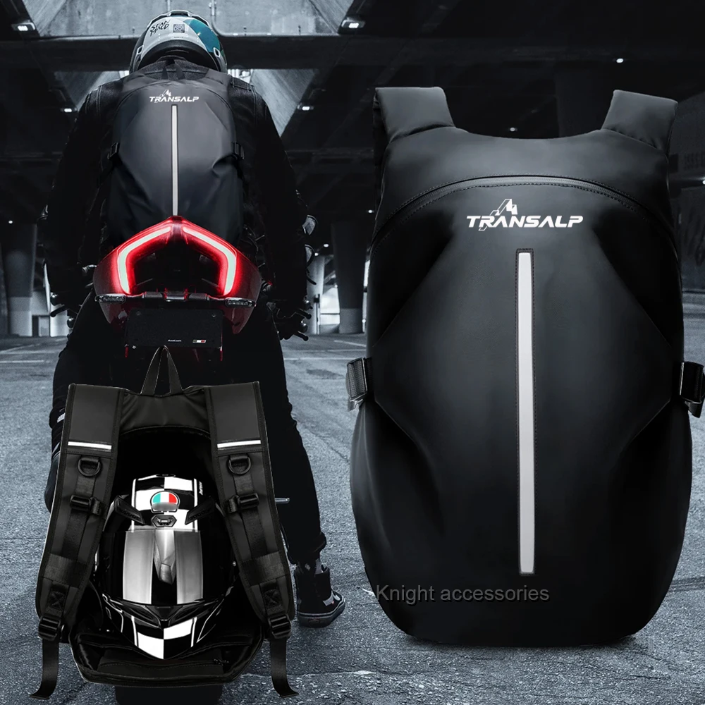 

Large capacity multi-function motorcycle helmet bag waterproof backpack reflective travel bag suitable For XL750 Transalp XL650