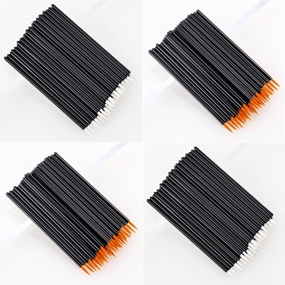 50PCS Eyeliner Lip Brush Lip Line White and Yellow Makeup Tools