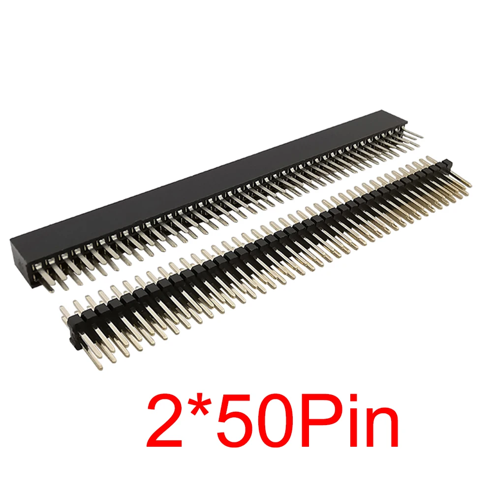 1x40P 2x40P 1x50P 2x50Pin 1.27mm Pitch Pin Header Single/Double Row Male Female Connector PCB Socket 1.27 mm Pinheader