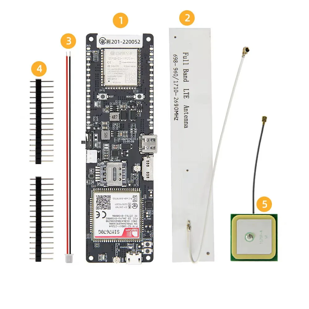 lilygo-t-sim7670g-s3-4g-lte-esp32-s3-development-board-gps-wireless-communication-module