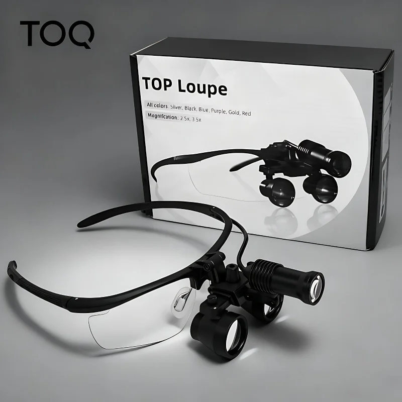 

Стоматологические лупы с фарой 5 Вт, бинокулярная лупа 2,5X/3,5X для стоматологической лаборатории, медицинской хирургии и экзаменации полости рта