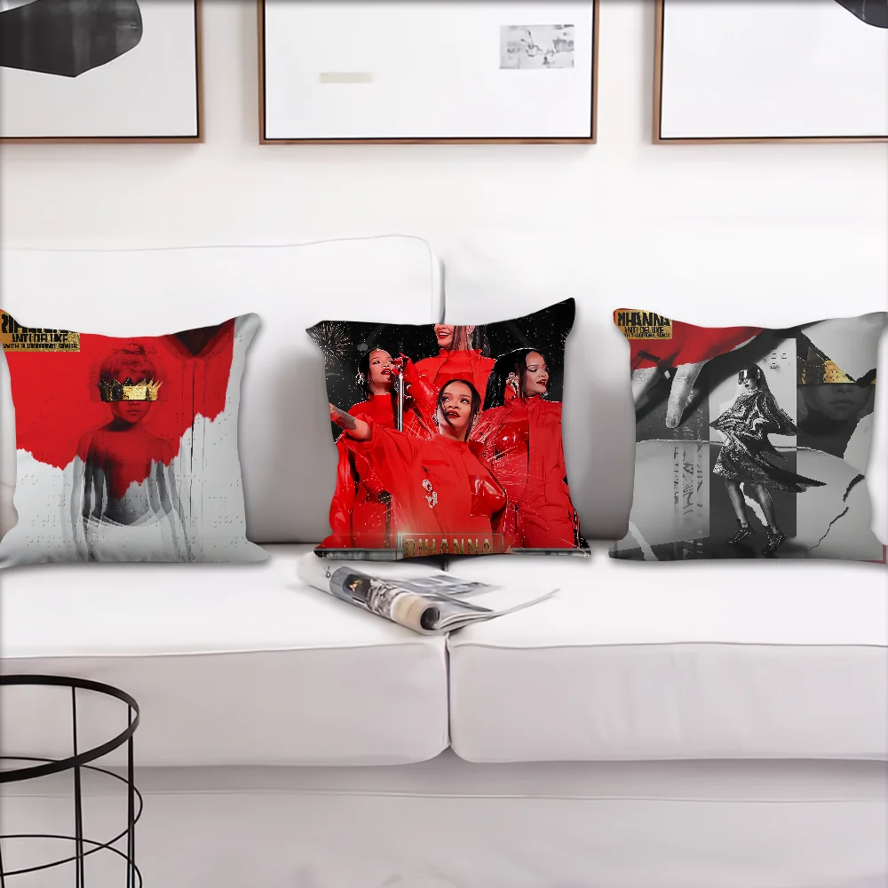 cushion R-Rihanna Singer cover Pillow Case Room Bedroom Sofa Living Backrest Car Square Anti Headboard