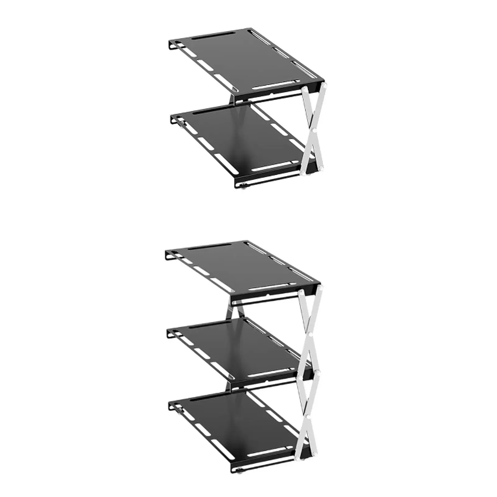 رف تخزين قابل للطي للتخييم ومنظم سطح الطاولة للشواء والسفر والمشي لمسافات طويلة #2