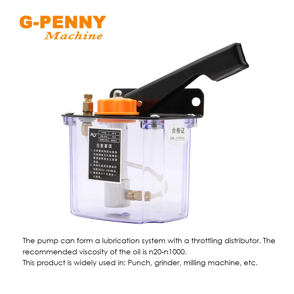G-Penny Oil Pump Kit Oil Outlet M8X1 ฯ4mm Manual injection pump lubrication systems oiler for cnc engraving router machine