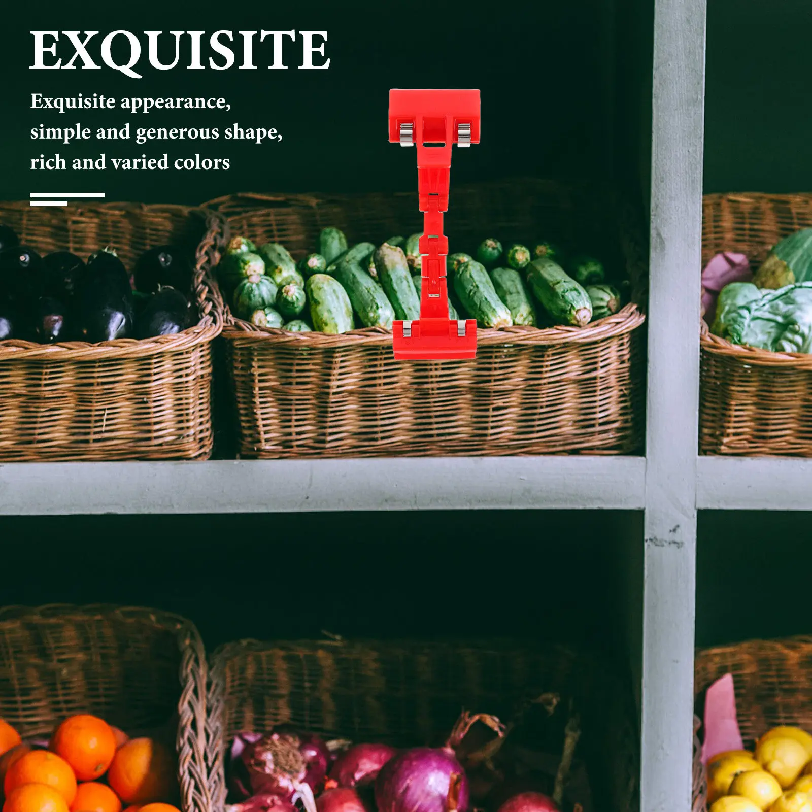 

5Pcs Clip Advertising Clips Dualhead Sign Holder for Supermarket Retail Price Tags Promotion Display Plastic Merchandise Sign