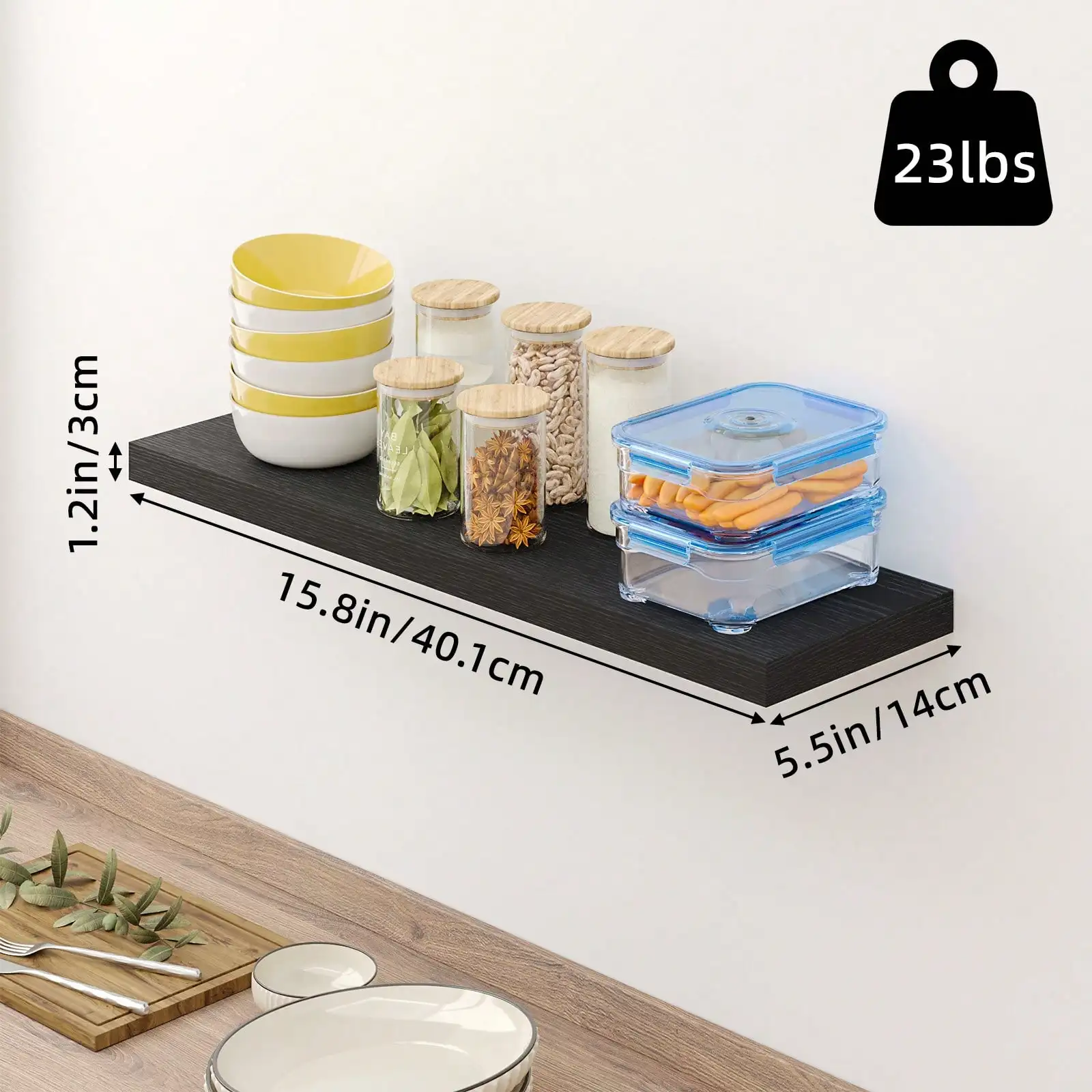 Tomnk 4/5/6/8pcs Wall Shelf, Floating Shelves, Wall Art, Room Decor, Fall Decor Home, For Bathroom, Living Room, Bedroom, Kitchen And Garage Wall Decoration