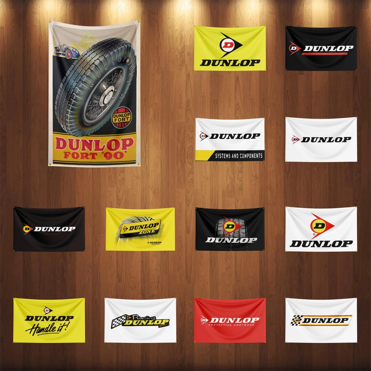 3x5ft D-Dunlop Tiress Auto Parts Flag Room Decor Flag Outdoor Decorations Flags for Rooms