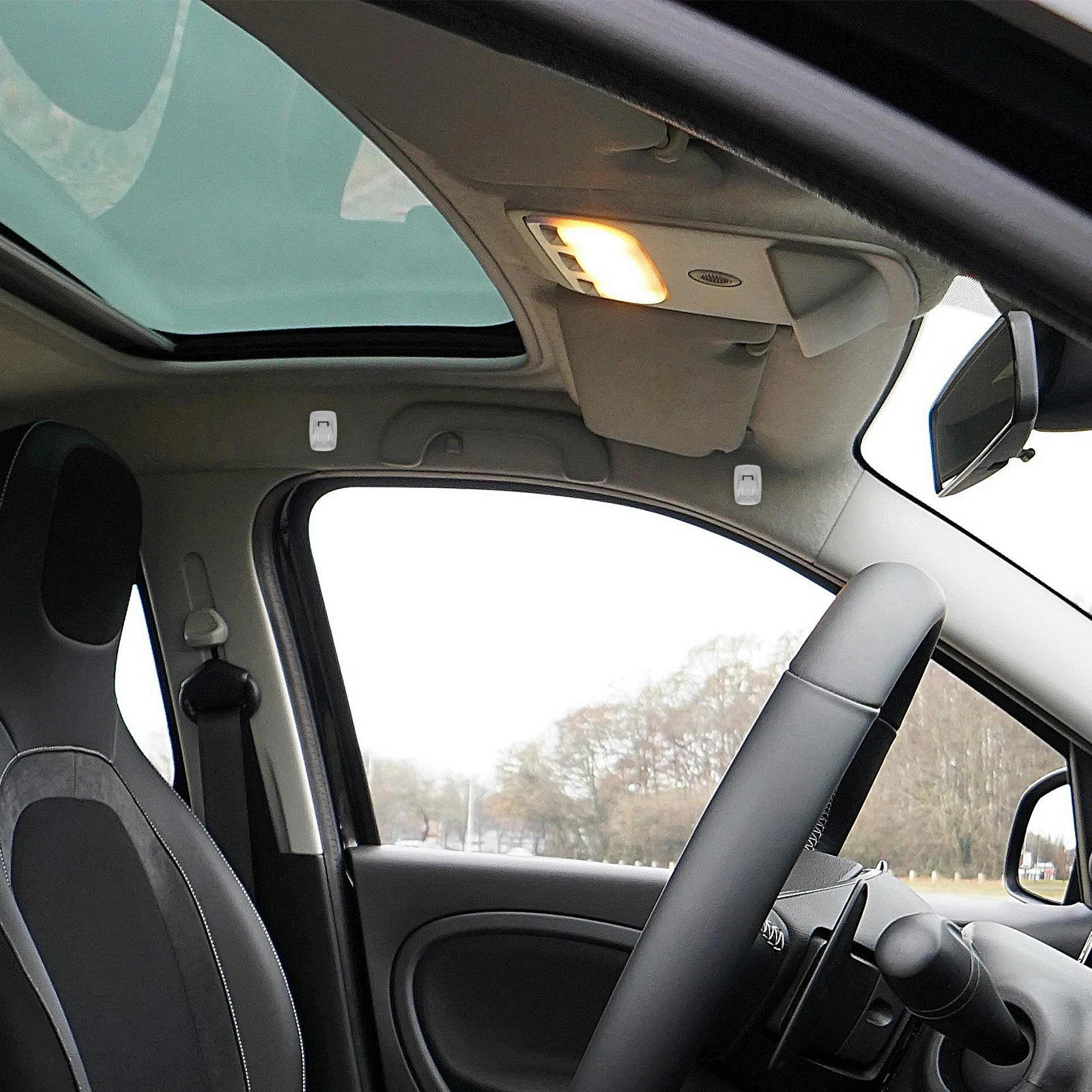 

10Pcs Sun Visor Holder Clip No Tools Required Versatile Design Auto Interior Accessory Sun Visor Hook Hook