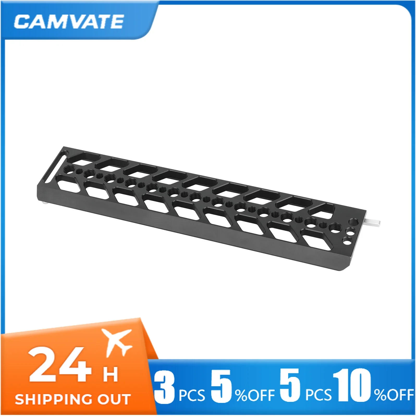 CAMVATE Camera Plate Quick Release Baseplate 10inch Bottom Dovetail Plate For Mounting on Tripod For Balancing Camera Setup