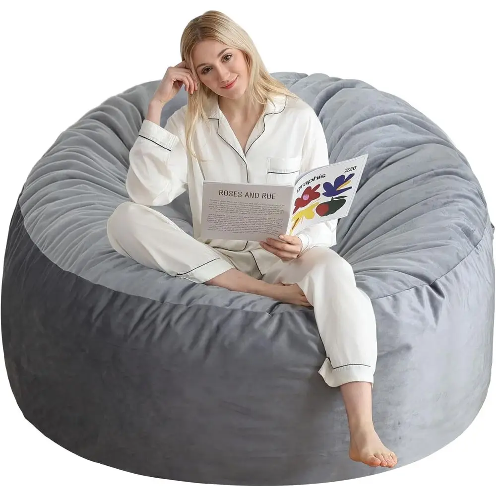

3 t Bean Bag Chair, Memory oam Bean Bag Chairs or Adults with illing, Round Bean Bag Soa with iller Included, Beags with Sot Dut