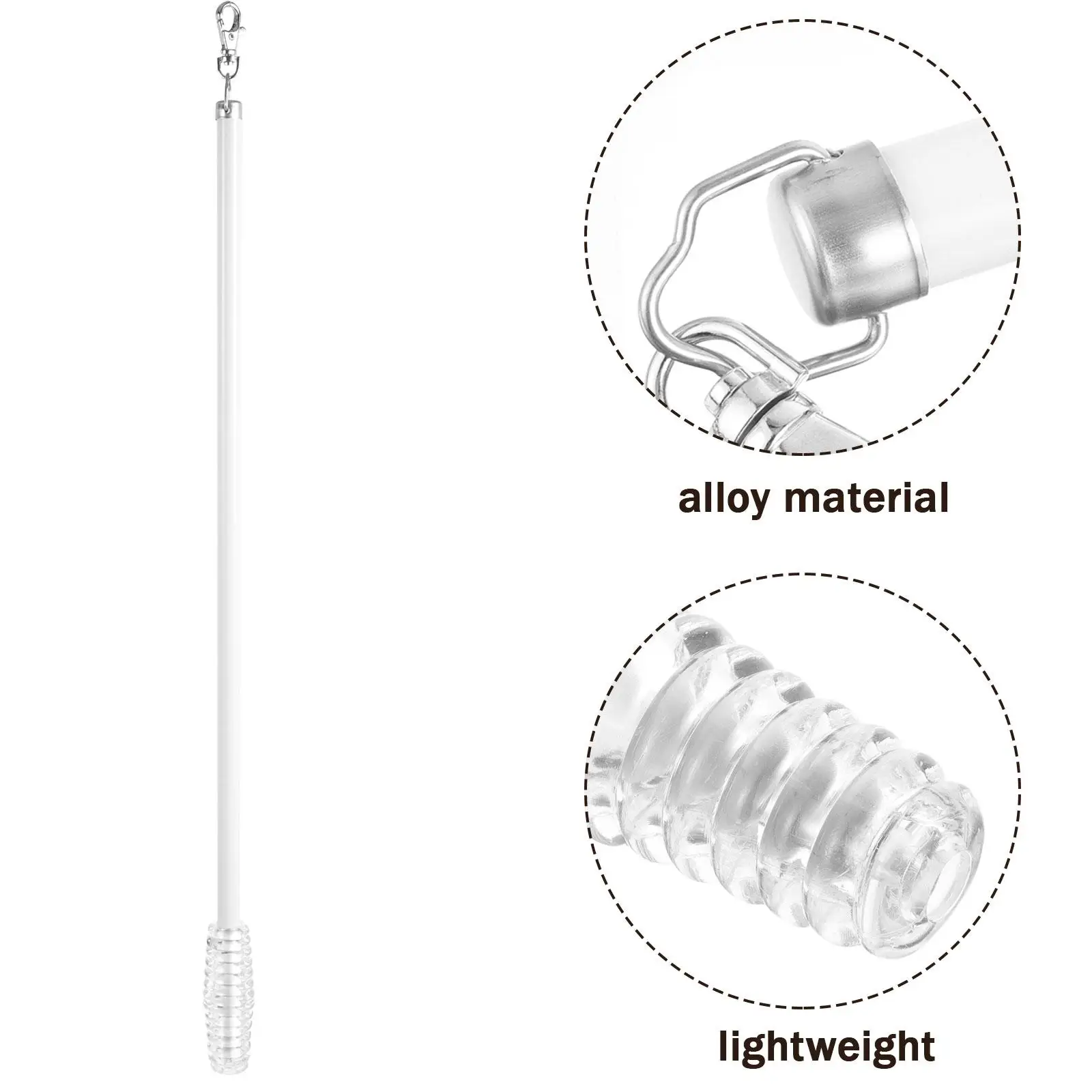 Asta per tende bianca da 50 cm Asta per tende moderna Bacchetta per tende lunghe per tende scorrevoli Tende Facile da usare Design moderno
