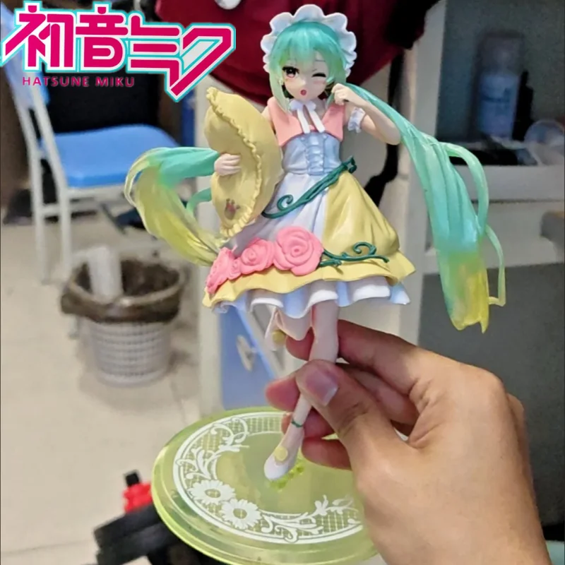 Hot Anime Original Sega Hatsune Miku Figure Model Toys 15th Anniversary Angel Sleeping Beauty Action Figurines Collection Gifts