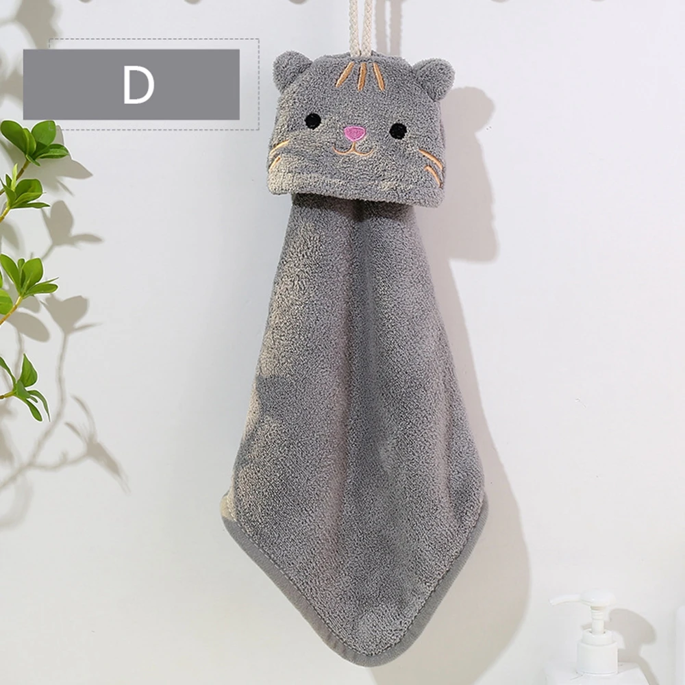 

Ultra-Absorbent Bathing Coral Velvet Kids Shower Towel Hanging Microfiber Towel Hand Towel Cleaning Cloth Kitchen Supplies