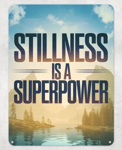 Stillness is Superpower Metal Poster Wall Tin Sign Man Cave Shed Home Plaque --Tin Sign