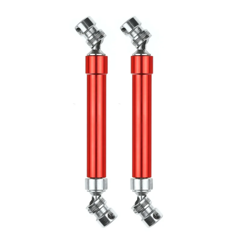 A88M 2 個メタル CVD ドライブシャフト 110-160mm 1/10 RC ロッククローラーアキシャル SCX10 90046 Traxxas Trx4 用、レッド