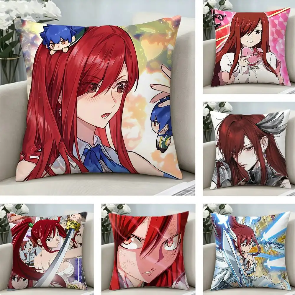 

COOL F-Fairy Tail Erza Scarlet Pillow Case Pattern Printed Pillowcase For Living Room Sofa Cushion Cover