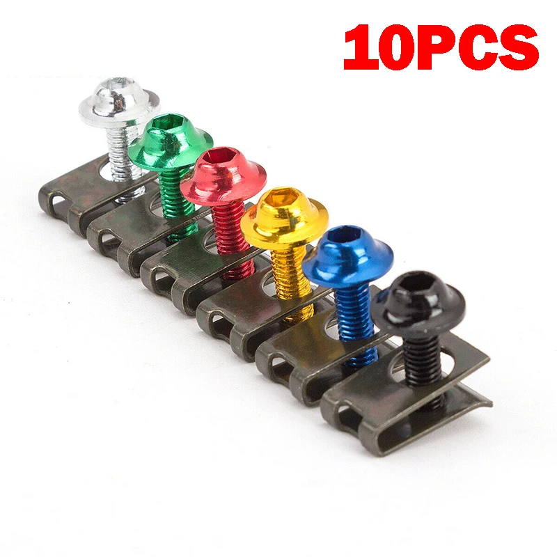 10pcs/Set Universal Motorcycle Full Fairing Screw Kit Fastener Clip Fit For Honda Yamaha BMW Motorcycles Hardware Accessories