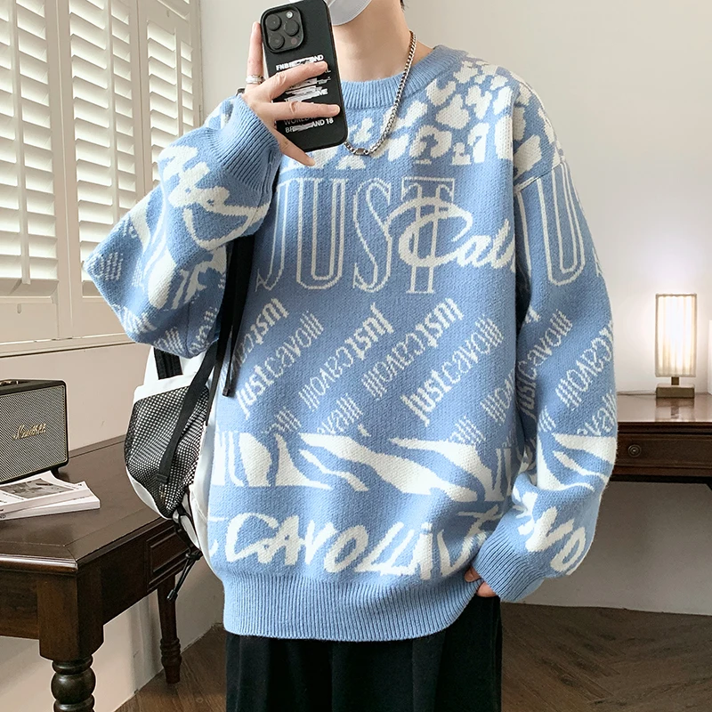 Autunno/Inverno uomo maglione lavorato a maglia pullover a righe stampa maglione girocollo designer qualità abbigliamento casual da uomo maglione