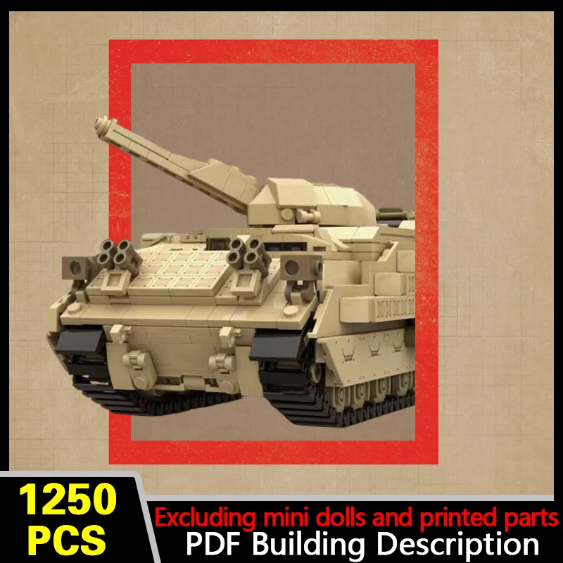M1287 Self-Propelled Mortar Model MOC Building Bricks War Equipment Modular Technology Gifts Holiday Assemble Children Toys Suit