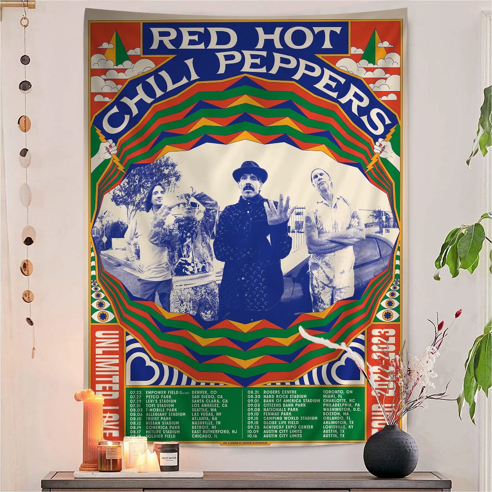 Red Hot Chili Peppers Hanging Bohemian Tapestry Hanging Tarot Hippie Wall Rugs Dorm Wall Hanging Home Decor