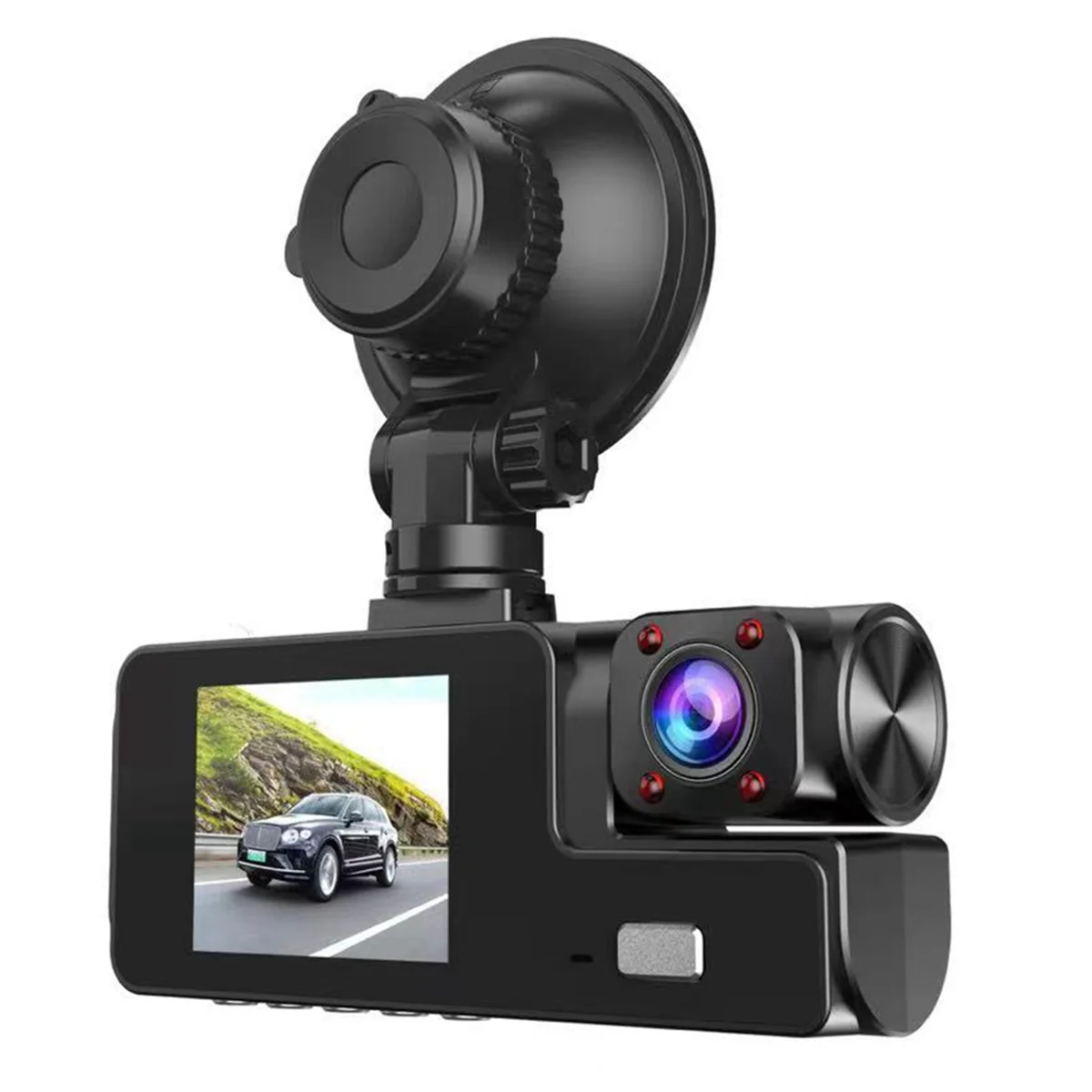 

Driving Recorder HD 1080P 2 Inches Screen 3 Way with Wifi 3 Lens Parking Monitoring with Night Vision Car DVR Recorder