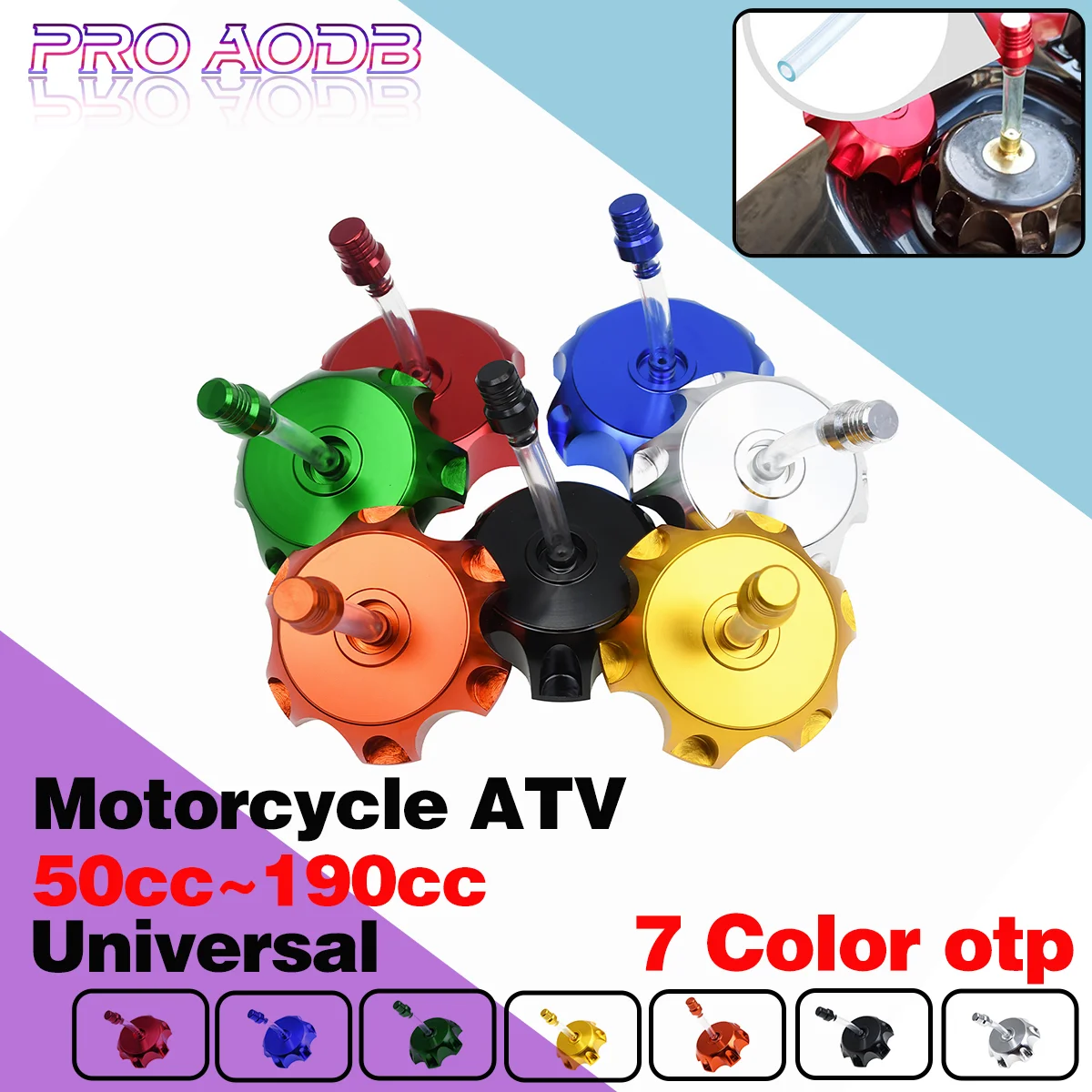 

For 50cc 70cc 90cc 125cc 110cc 140cc 150cc 160cc 190cc Kayo Chinese KLX CRF TTR motorcycl Parts 53mm CNC Gas Fuel Tank Cap Cover