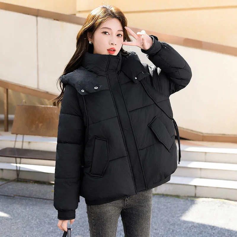 Winter Jacket Women 2024 New Outerwear Korean Clothes Women Coat Hooded Cotton Parkas Ladies Quilted Coat Streetwear Outerwear