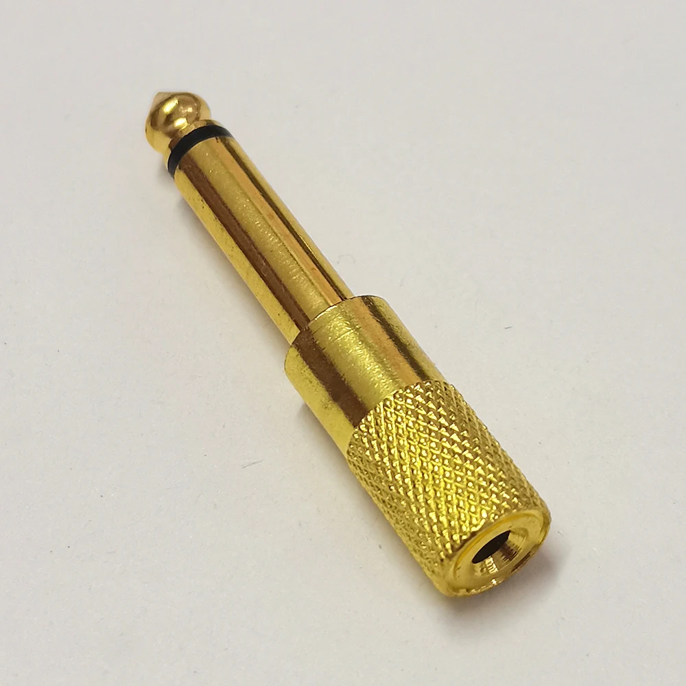 5 Stück 3,5mm auf 6,5mm 6,35mm 1/4 Zoll Mono-Audio-Adapter-Stecker-Buchse-Konverter für Mikrofon, Gitarrenverstärker, Kopfhörer – Detail 3